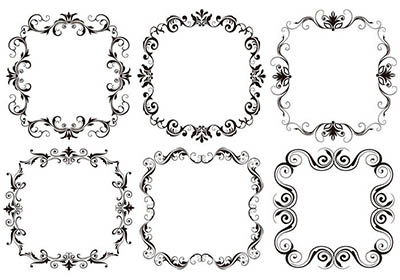 4photoshopir-brush-Calligraphic-Frames-pack1-براش قاب پک1