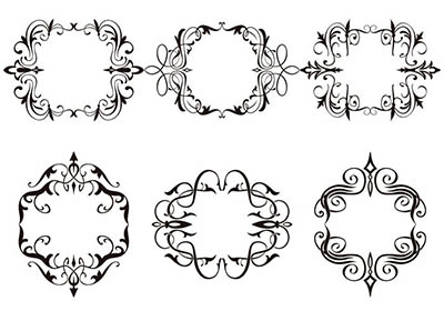 4photoshopir-brush-Calligraphic-Frames-pack5-براش قاب پک5