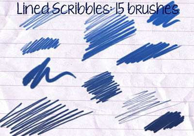 4photoshopir-brush-Scribble-pack1-براش مداد پک1