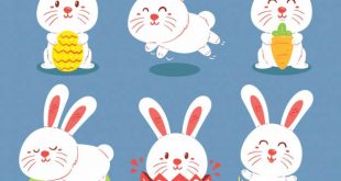 4photoshopir-bunnies-pack1-وکتور خرگوش پک1