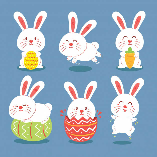 4photoshopir-bunnies-pack1-وکتور خرگوش پک1